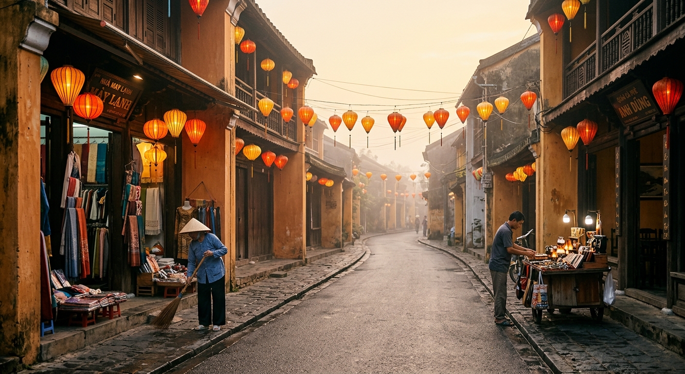 A slow morning in Hoi An after a long flight in
