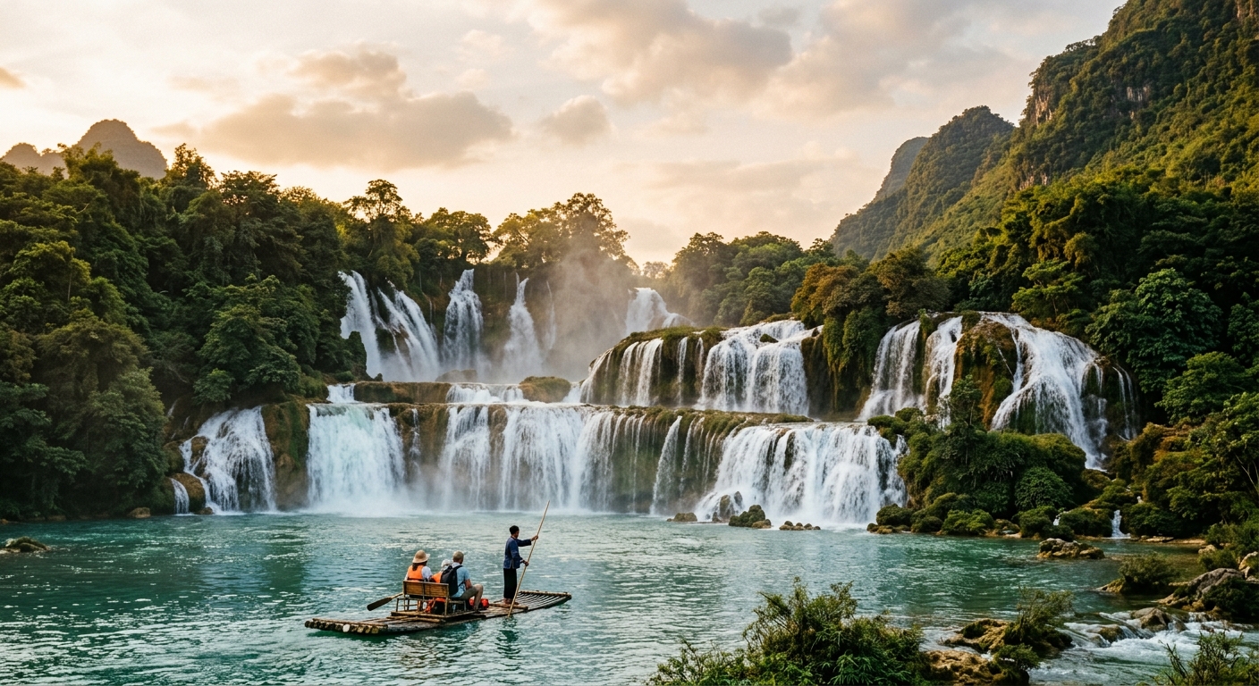 Ban Gioc waterfall at the Cao Bang border: A day trip from Cao Bang town