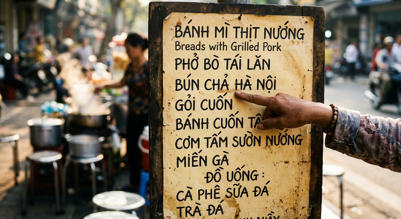 Ordering street food in Vietnam when you don’t speak Vietnamese